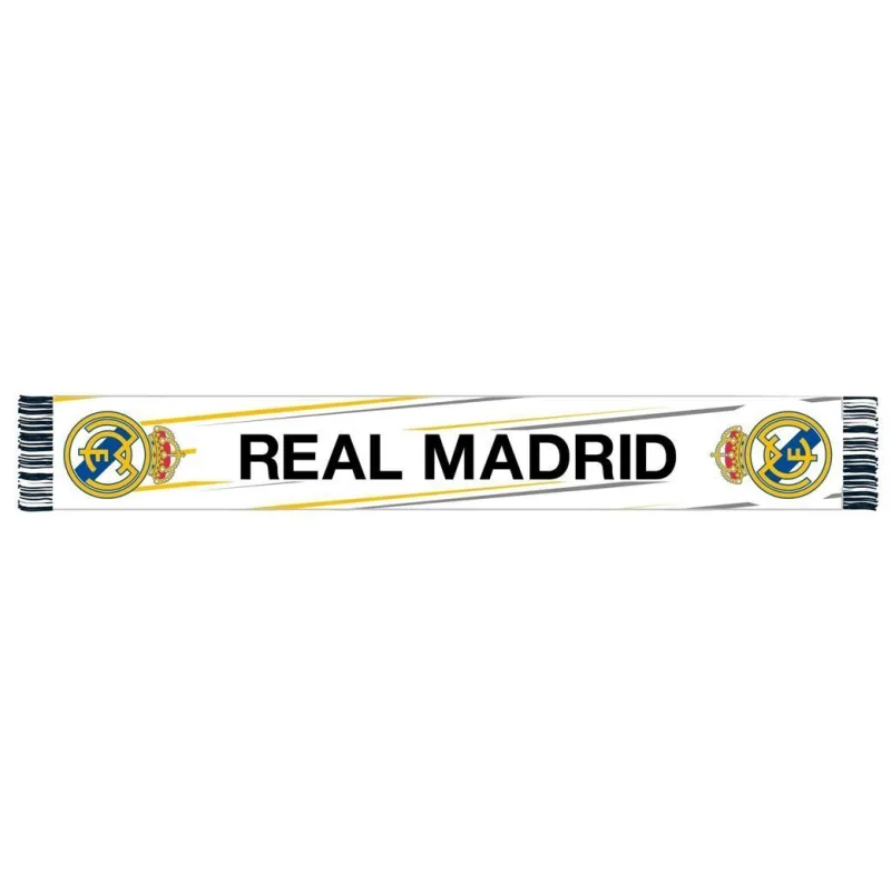Real Madrid pletený šál biely