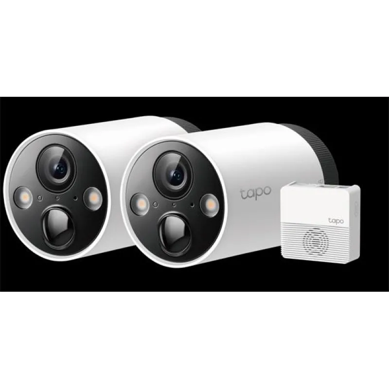 Smart Wire-Free Security Camera, 2 Camera System SPEC: 2 × Tapo C420, 1 ×…