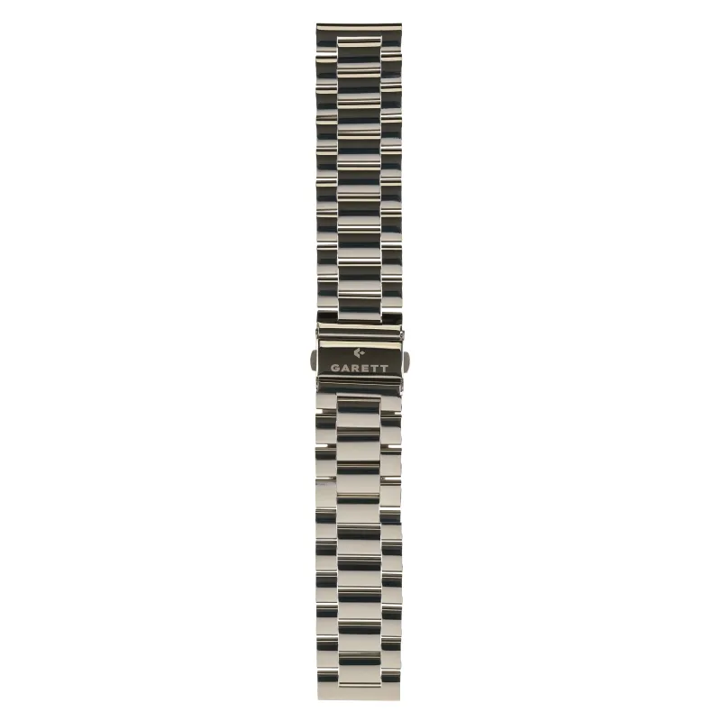 Garett univerzální řemínek 22 mm, stříbrný kovový, typ Solid STRAP_V…