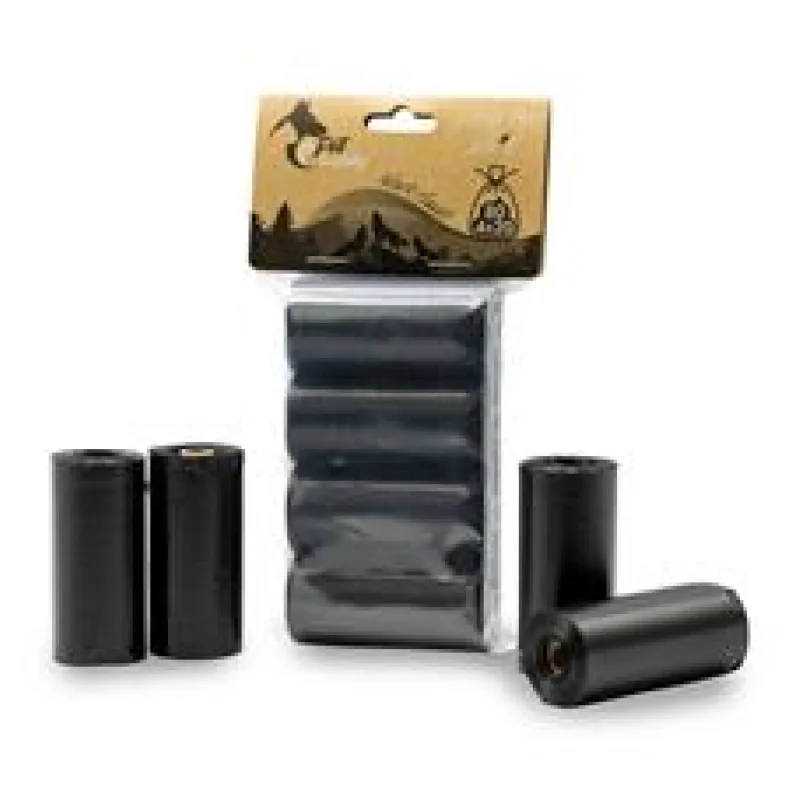 PetBuddy sáčky na exkrementy KLASIK 4 role/ á 20 sáčků, černé bez potisku