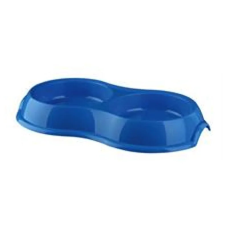 Plastová dvojmiska modrá 2x0,2 l/ 11 cm