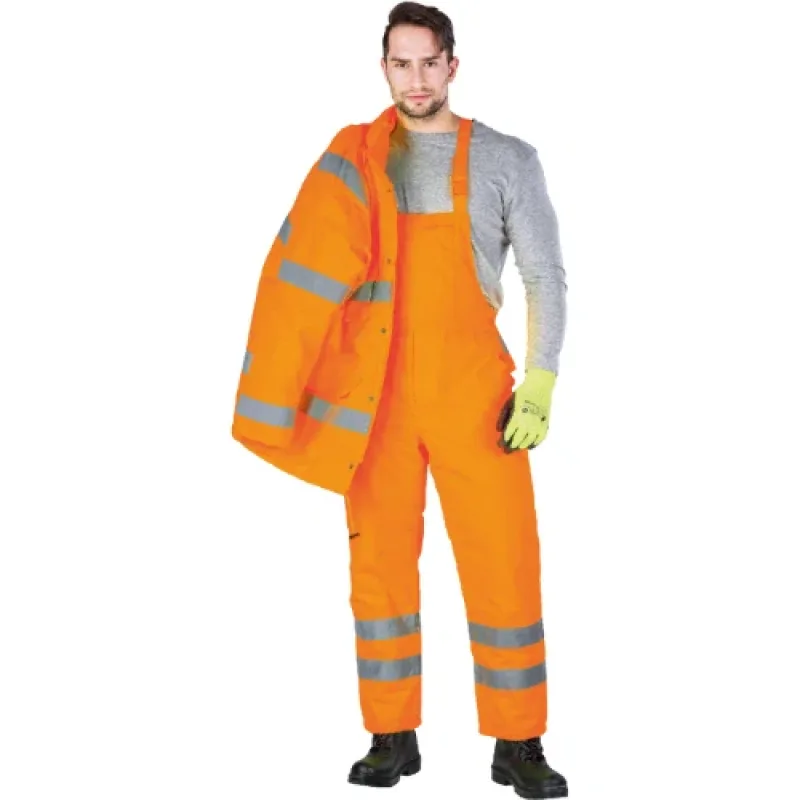 Reis VIS zateplené nohavice s trakmi oranžové