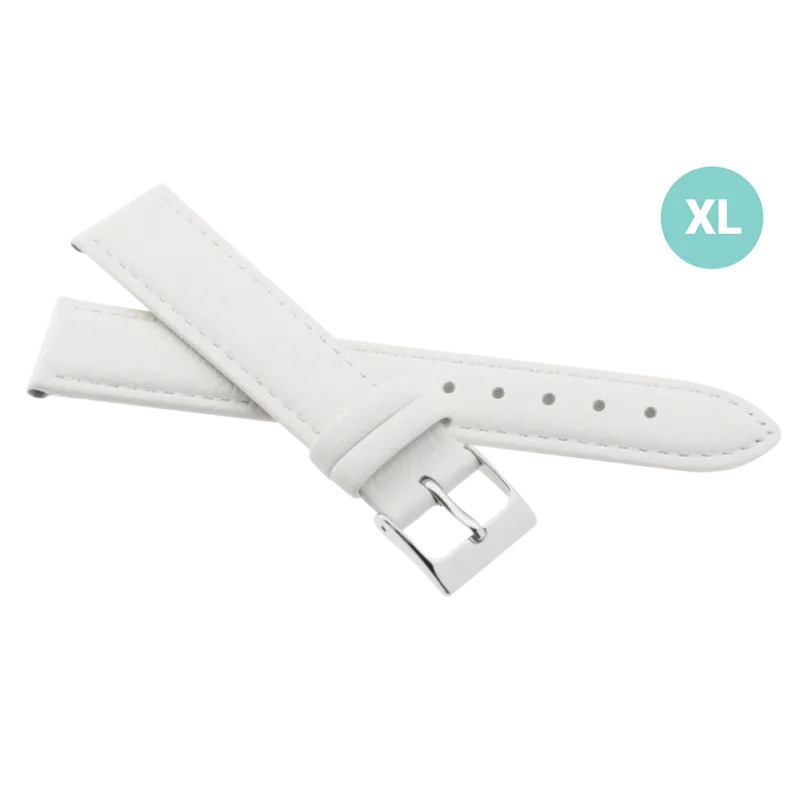 JVD Dámský bílý kožený řemínek na hodinky R41404/20XL