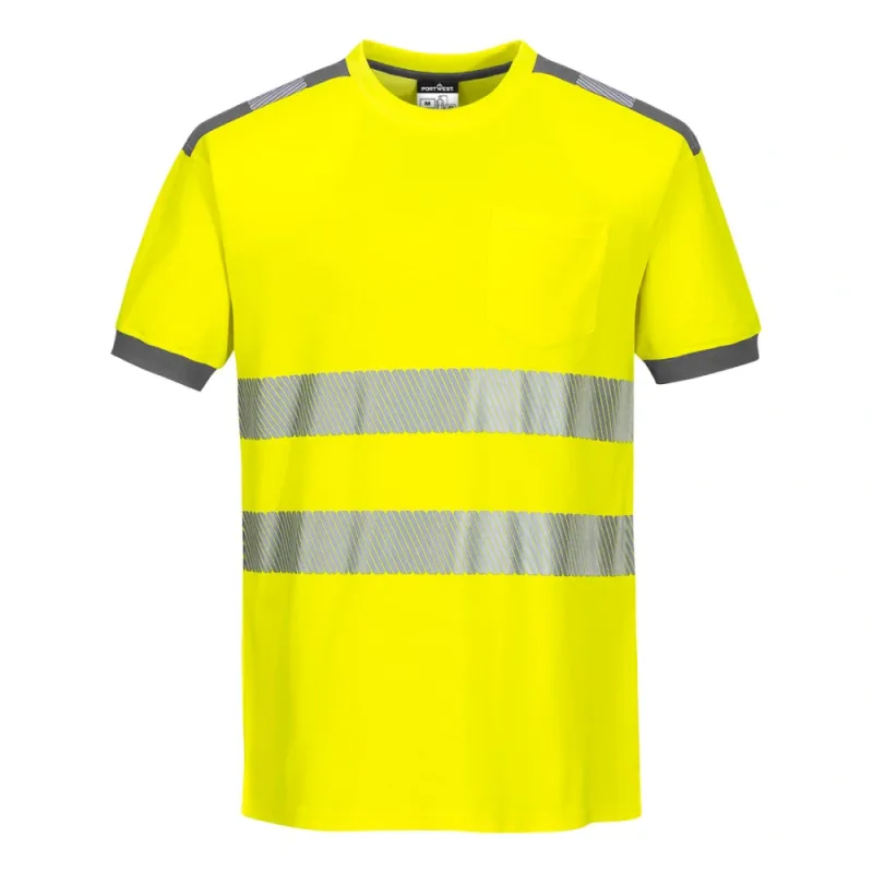 Portwest T181 PW3 HI-VIS výstražné tričko Yellow/Grey