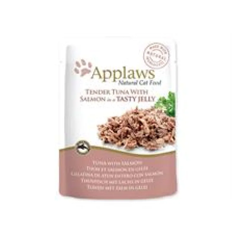 Kapsička APPLAWS cat pouch tuna wholemeat with salmon in jelly 70 g