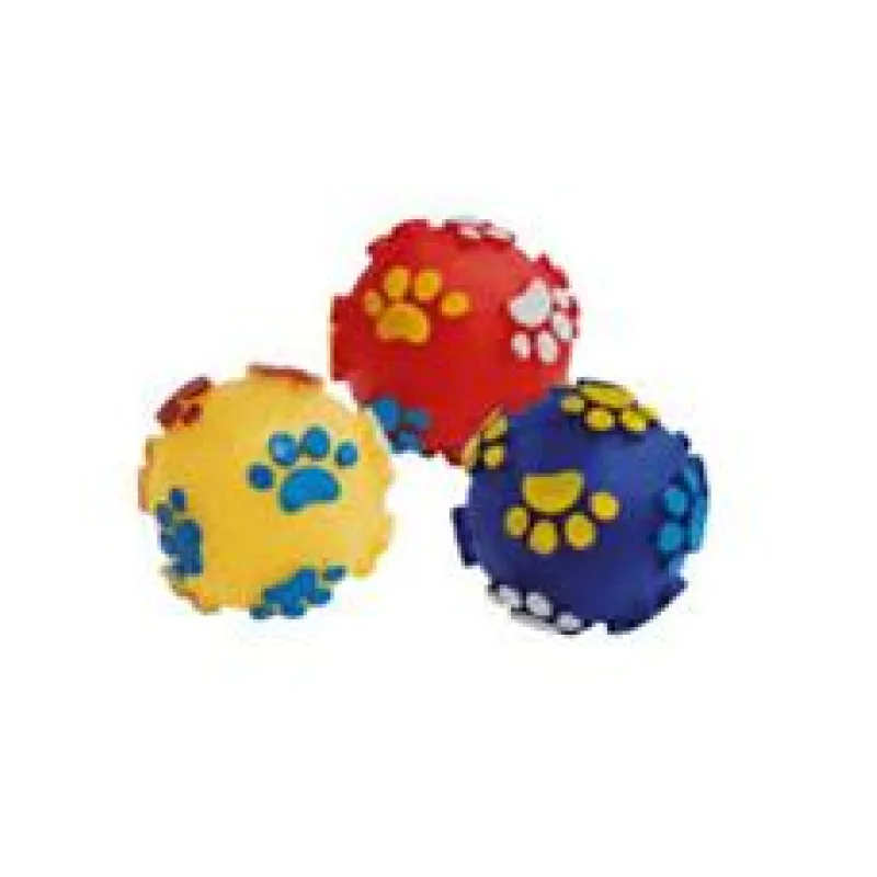 Míč s tlapkou pískací 1ks/9cm