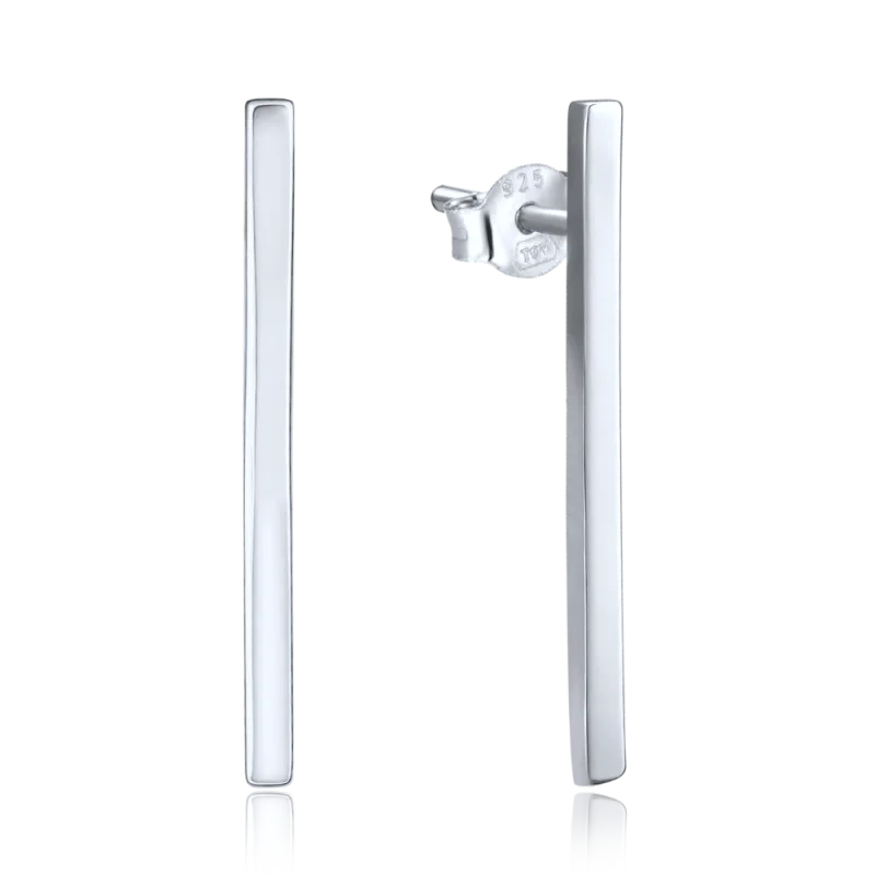 MINET Elegantní stříbrné náušnice tyčky JMAS0312SE00