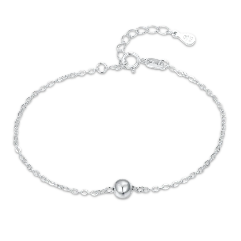 MINET Stříbrný náramek kulička 5 mm JMAS0158SB15