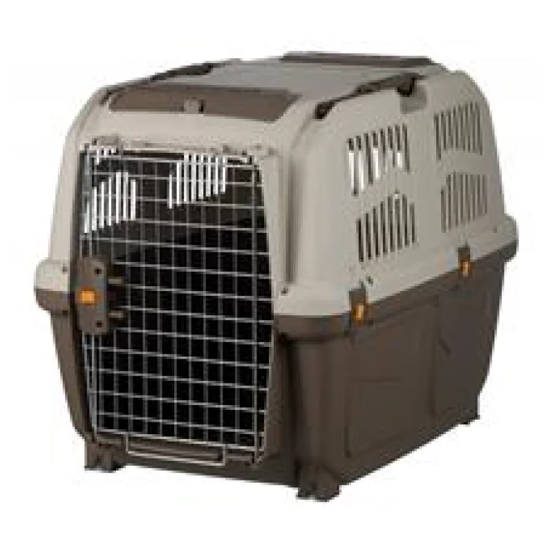 Transportní přepravka SKUDO 5, M, 59x65x79cm tmavě šedá/písková (max. 35kg) M / max. 35kg