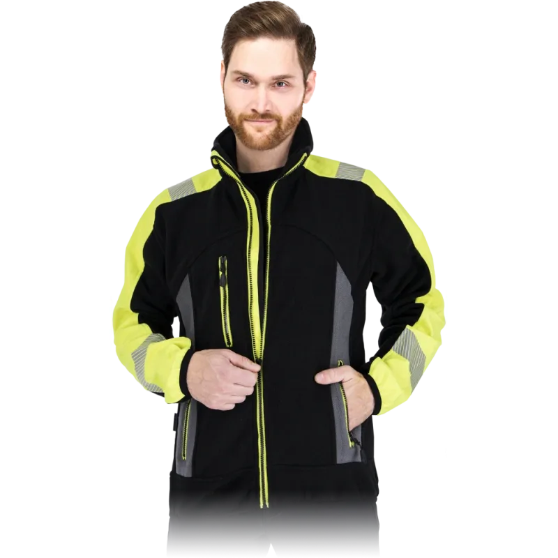 Leber&Hollman POLVIS mikina HI-VIS Black/Yellov