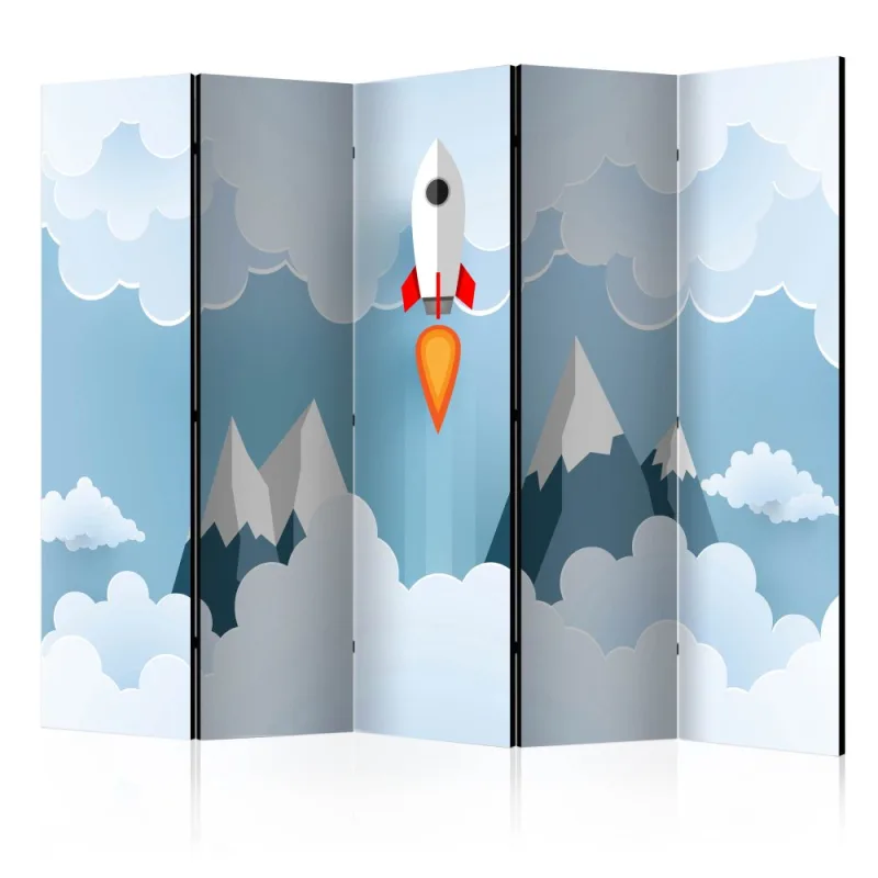 Artgeist Paraván - Rocket in the Clouds [Room Dividers]