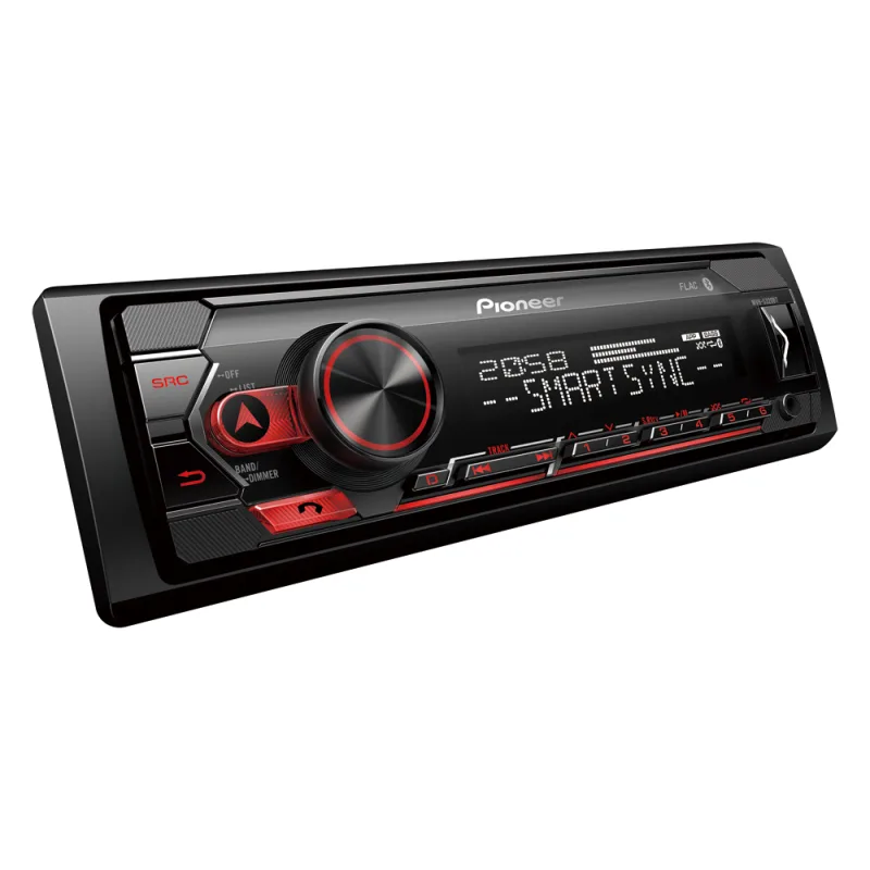 Pioneer MVH-S320BT autorádio s USB a Bluetooth červené MVH-S320BT