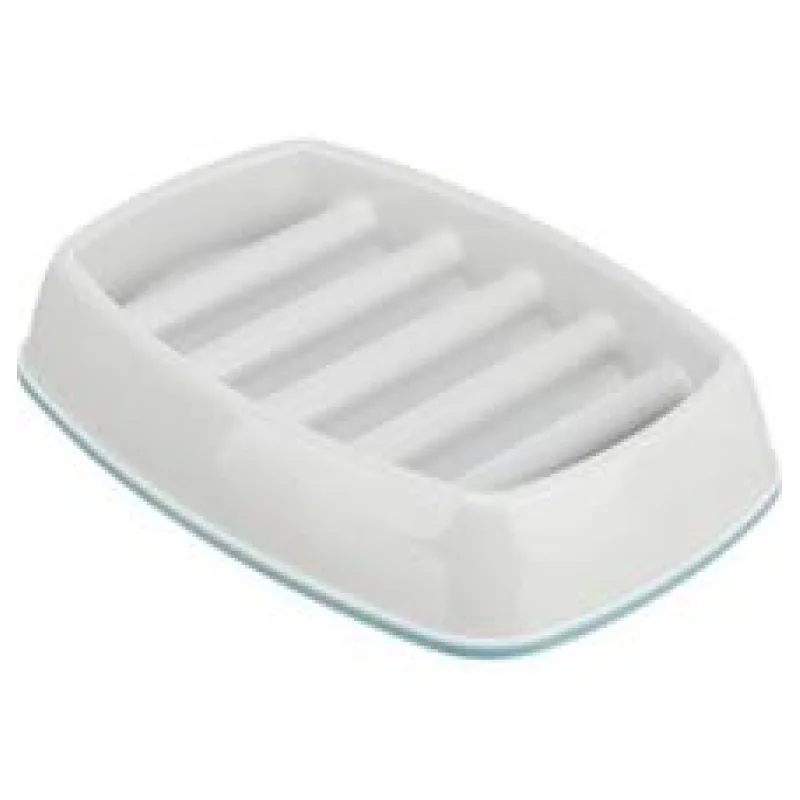 Miska k pomalému krmení, design mříž, 0,25l/21 ×14 cm, plast/TPR, šedá 1 ks