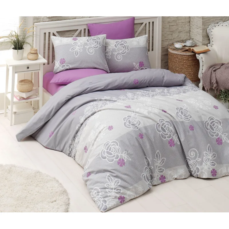 Flanelové obliečky 140x220/70x90 cm Lotus Purple
