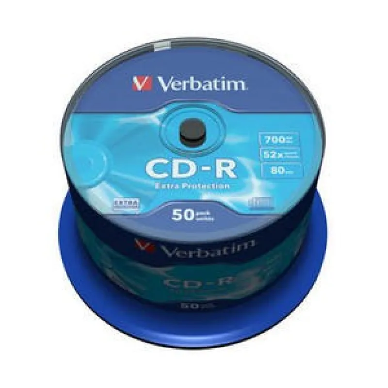 VERBATIM CD-R(50-Pack)Spindle/ Extra Protection/ DL/ 52x/ 700MB 43351
