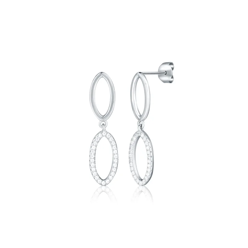 JVD Dámské stříbrné visací náušnice na puzetku SVLE3147XH2BI00