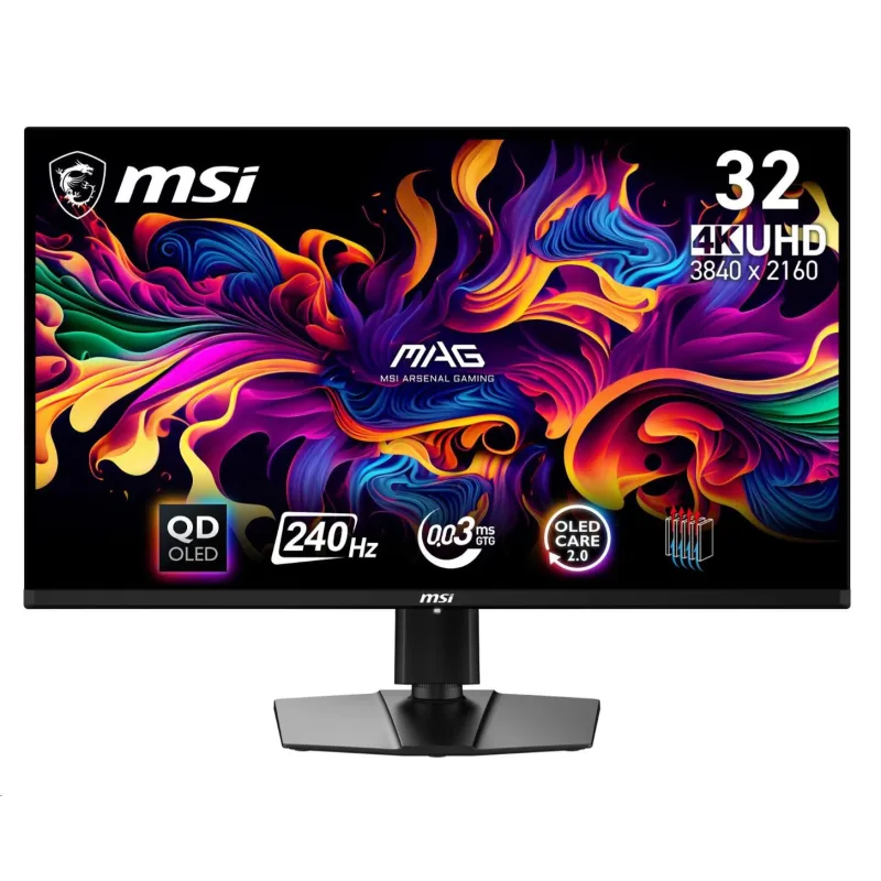 MSI MAG/ 321UPX/ 31, 5"/ QD-OLED/ 4K UHD/ 240Hz/ 0, 03ms/ Čierna/ 3R MAG…