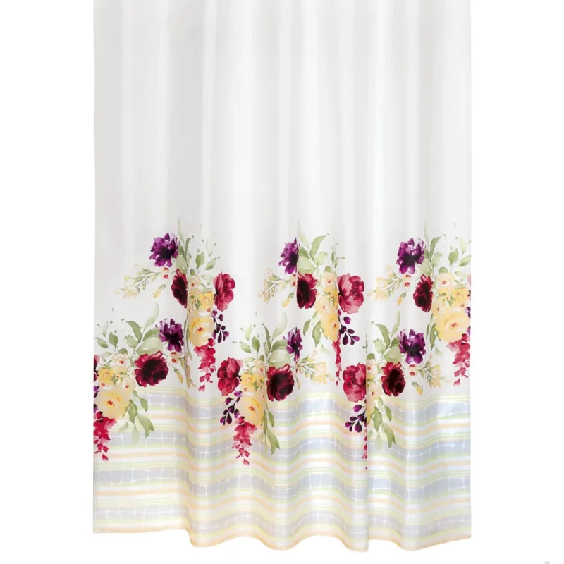 Kúpeľňový záves farebné kvety