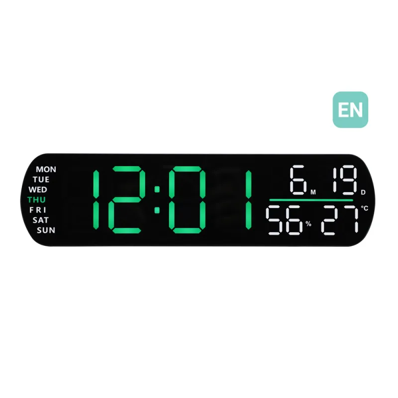 JVD Digitální černý budík do el. sítě JVD SB5512.2 se zelenými LED číslicemi