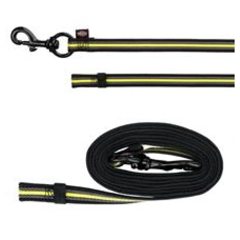 SPORTING FUSION tréninkové vodítko černo/žluté S-L 2 m/17 mm