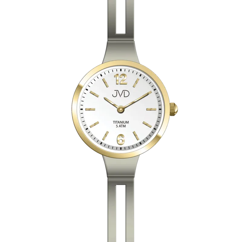 JVD Dámské luxusní zlacené titanové hodinky JVD J5034.3