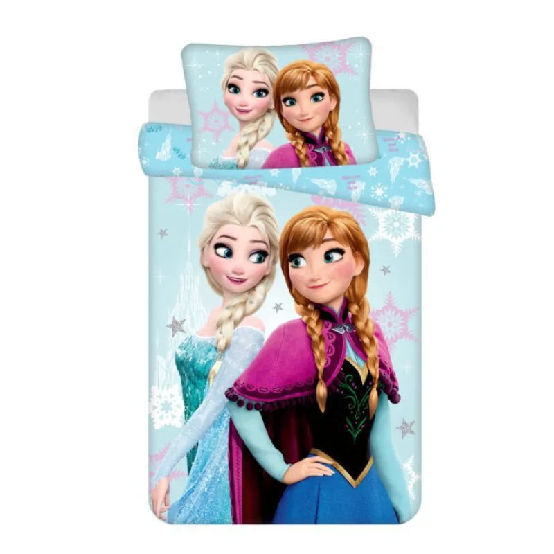 Jerry Fabrics Obliečka do postieľky Ľadové Kráľovstvo Light blue 03 baby 100x135 / 40x60 cm