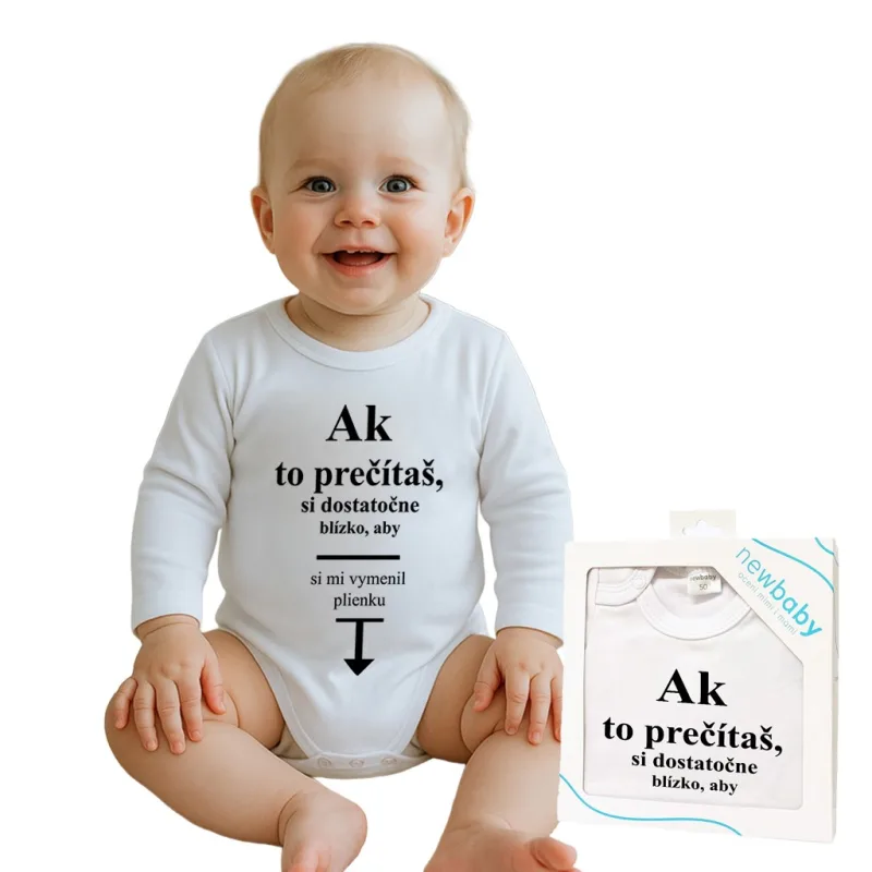 Body s potlačou New Baby ...vymeniť plienku... - darčekové balenie