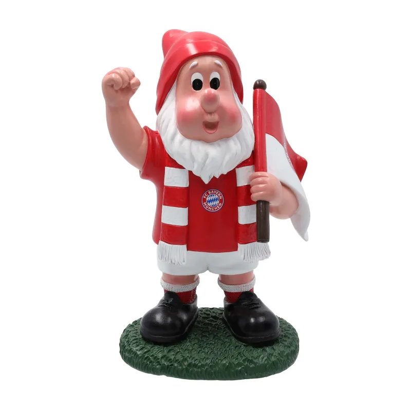 FC Bayern München - Bayern Mníchov záhradný trpaslík s vlajkou