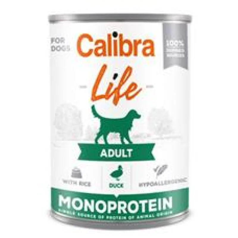 Calibra Dog Life konz.Adult Duck with rice 400 g