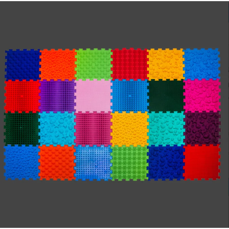 Masážna ortopedická podložka Puzzle "Mega Mix" 24 prvkov