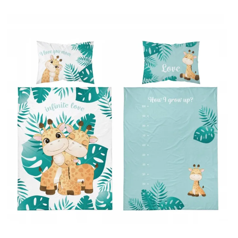 Obliečky do postieľky Žirafy 100x135/40x60 cm