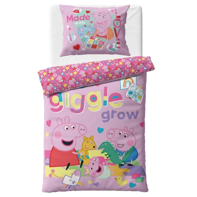 Detské obliečky Prasiatko Pepina Čas na Hranie 140x200/70x90 cm