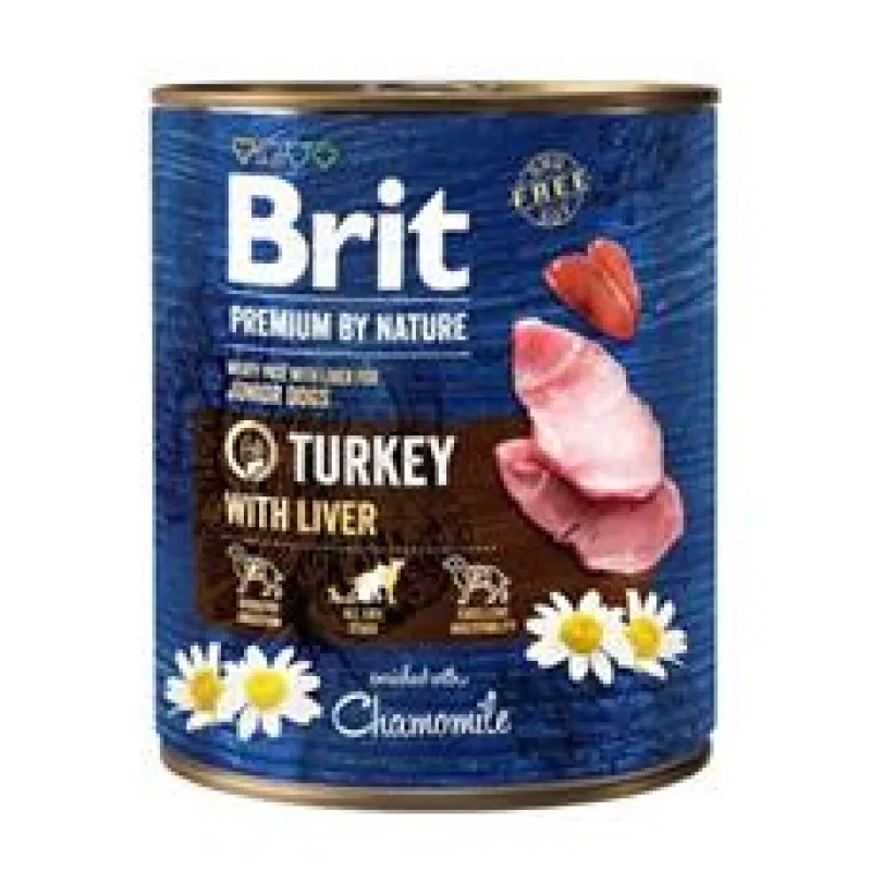 Brit Premium Dog by Nature konz Turkey & Liver 800 g