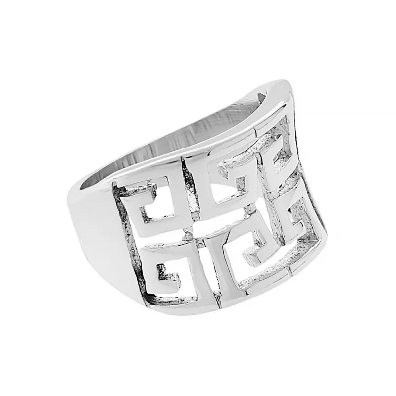 MPM Dámský ocelový nerezový prsten 5255 (velikost 56) - stříbrné barvy