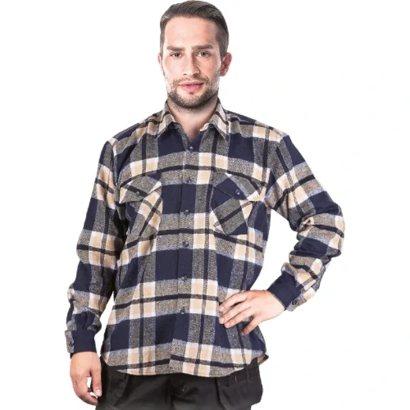 Reis KFLUX zimná flanelová košeľa blue