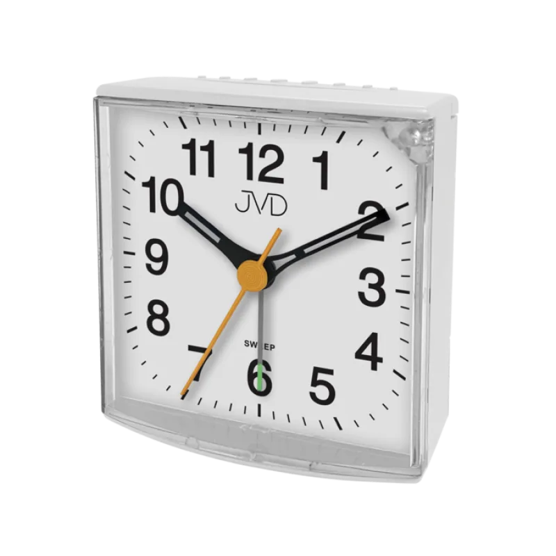 Malý netikajcí tichý přehledný budík JVD SRP002.1