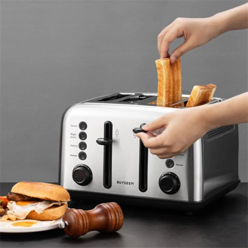 BUYDEEM Hriankovač na 4 plátky, model DT640E, farba nerezová oceľ, EU…