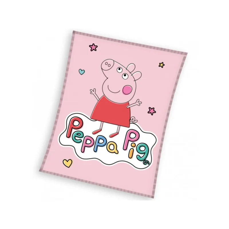 Detská deka Prasiatko Peppa Veselá Pepina 110x140 cm