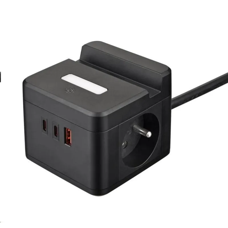 Viking síťový adaptér YC23H, 2x 230 V, 1x USB-A, 2x USB-C, dotykové…