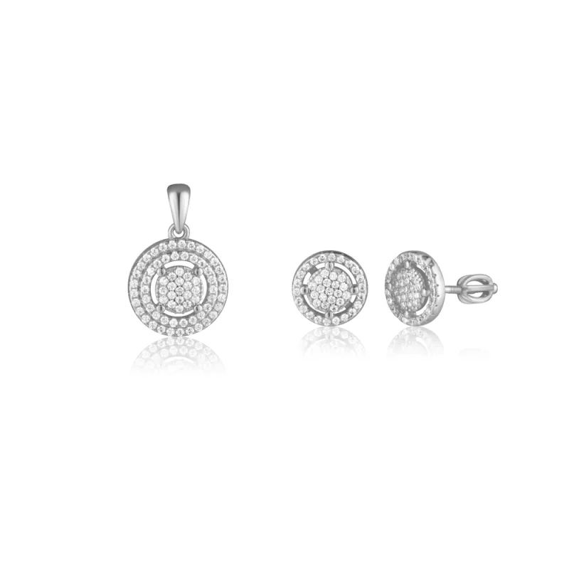 JVD Dámská stříbrná souprava se zirkony SVLS0136SH2BI00