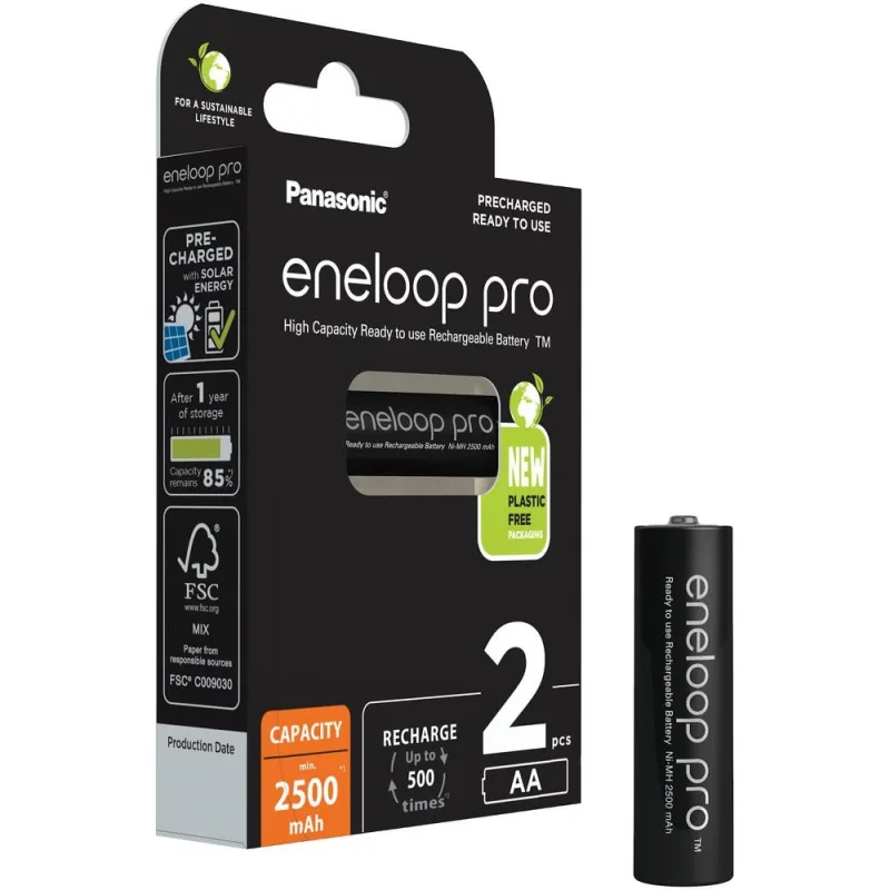PANASONIC HR6 AA 3HCDE/ 2BE ENELOOP PRO N, 2500 mAh (Blistr 2ks) 3HCDE…