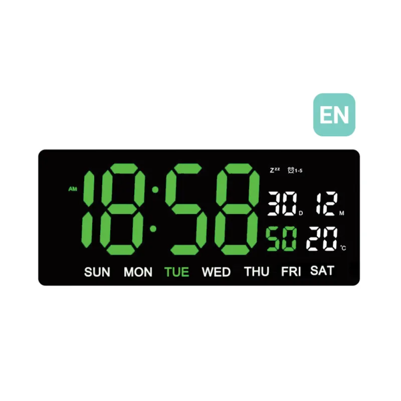 JVD Digitální černé hodiny s LED zelenými číslicemi JVD DH3604.2