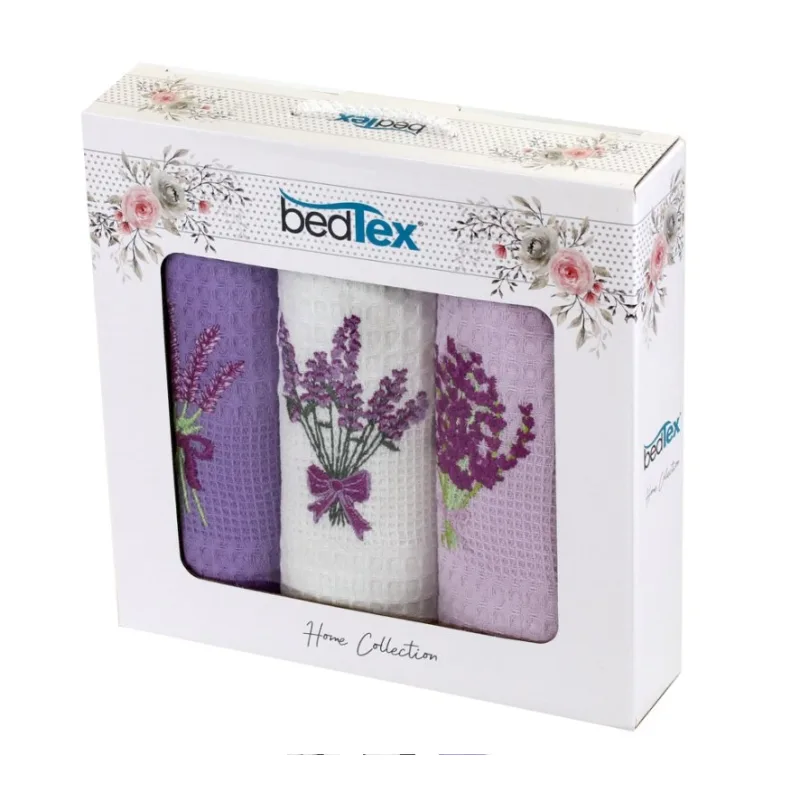 Darčeková sada Vaflových utierok 3 ks Levanduľa