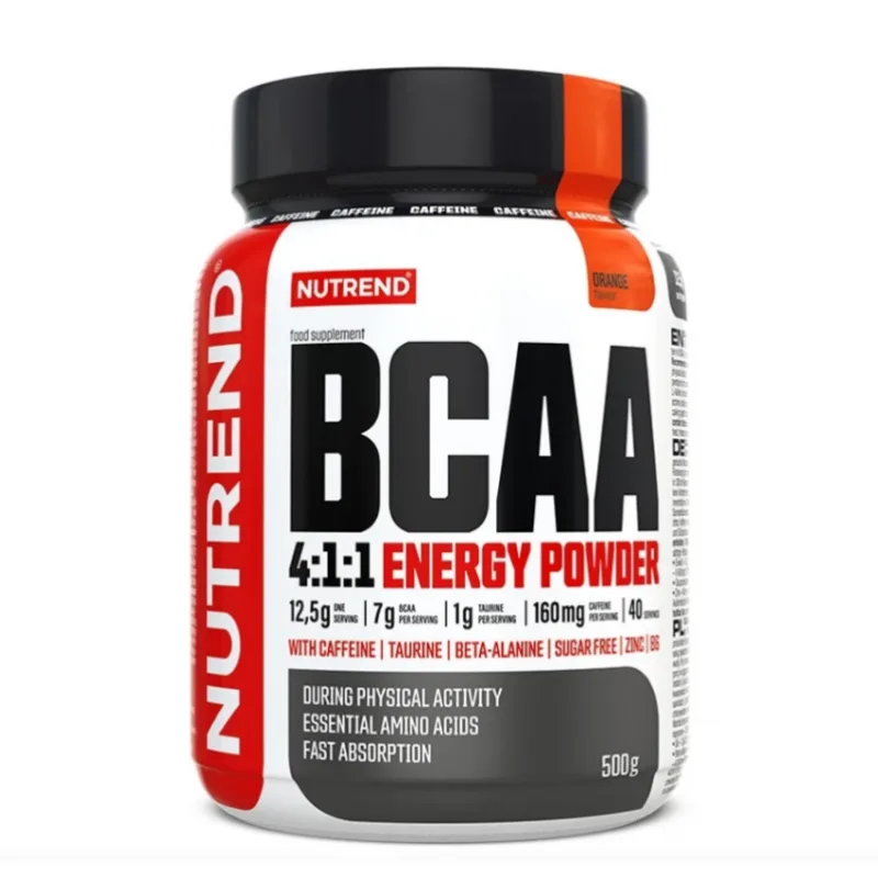 BCAA 4:1:1 Energy Powder 500 g - Nutrend Príchuť: Pomaranč