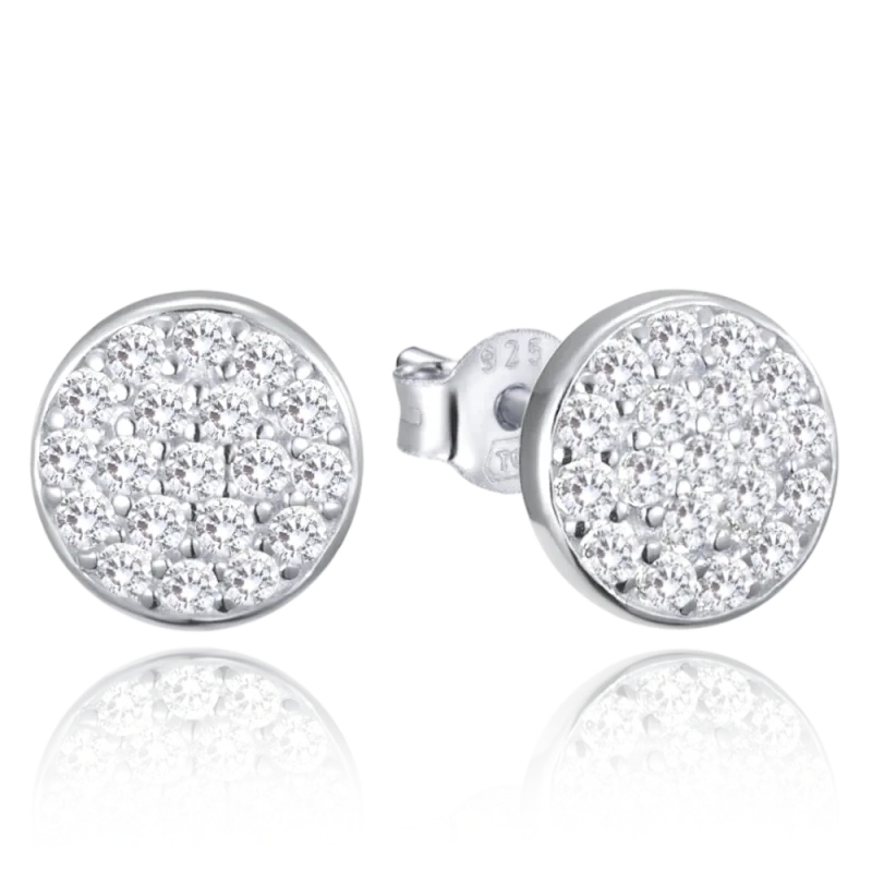 MINET Stříbrné náušnice se zirkony