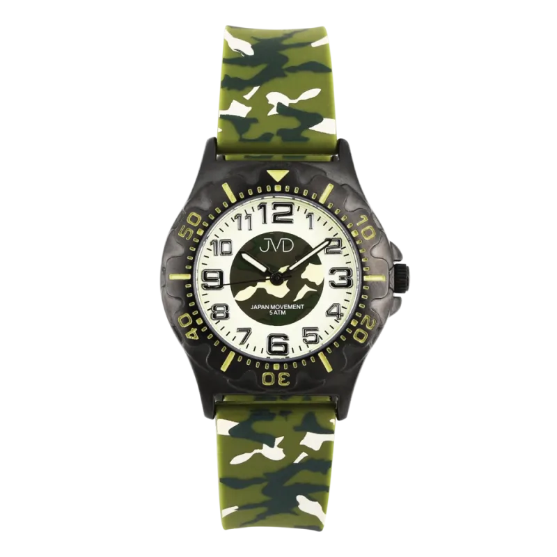 JVD Dětské chlapecké maskáčové sportovní hodinky JVD JZ8005.3