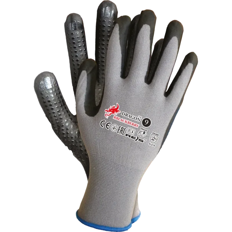 Reis RBLACKBERRY pracovné rukavice 7-10