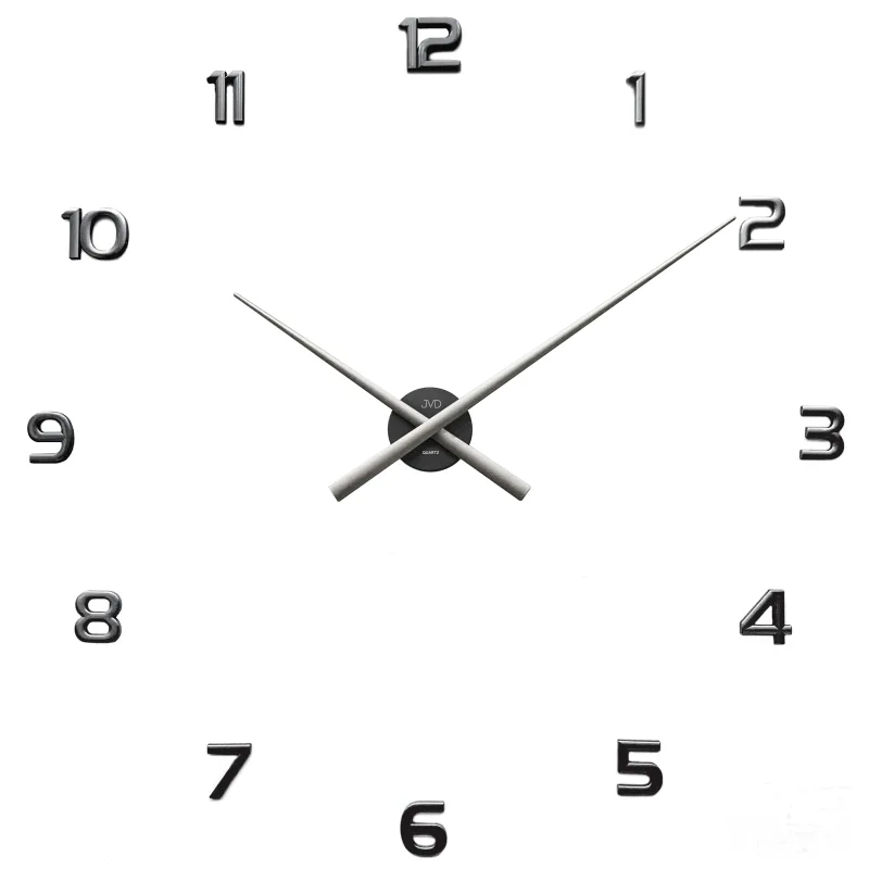JVD Antracitové designové nástěnné nalepovací hodiny JVD HT465.7
