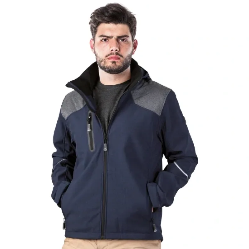 Leber&Hollman HORN softshellová bunda modrá