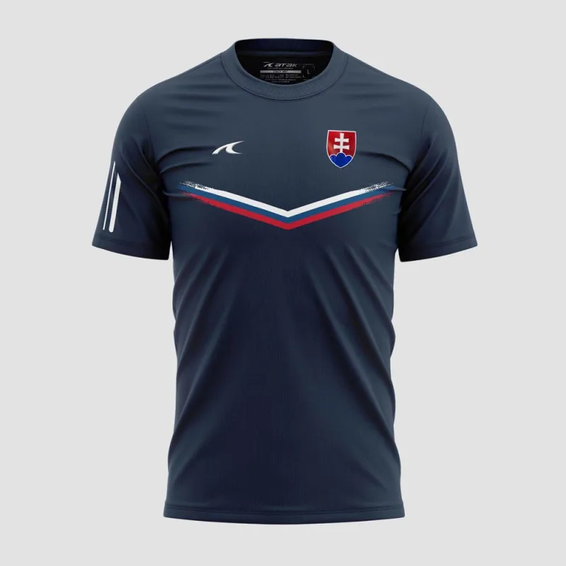 Slovensko Slovakia tričko tmavomodré detské - SKLADOM
